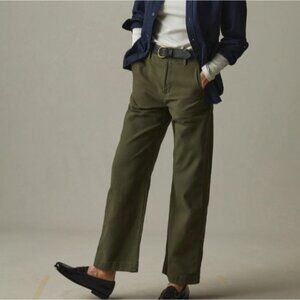 American Giant Wide Leg Pant Size 2 New Moss Green Made in USA Quality